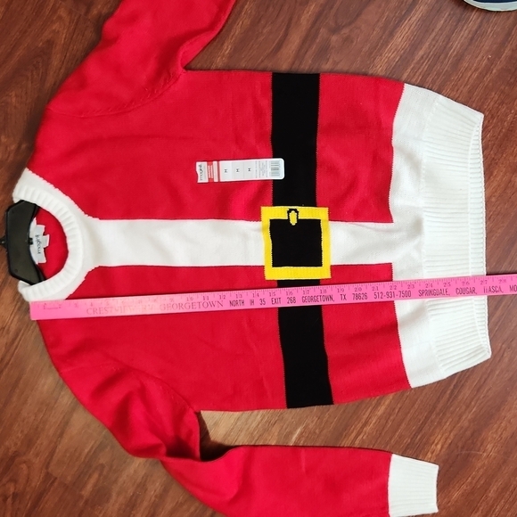 Ugly Christmas Sweater Santa Medium Red White - Picture 6 of 10